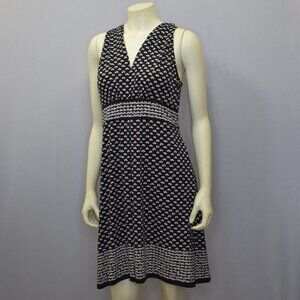 MAX‎ STUDIO FLORAL PRINT V NECK JERSEY DRESS MD